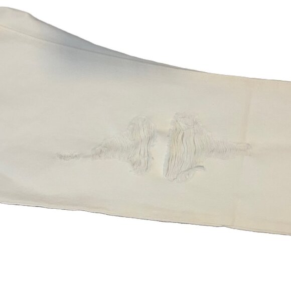 NWT Levi's 501 Original, High Rise, Straight Leg, Distressed Jean, White, 29x30 - Picture 4 of 11